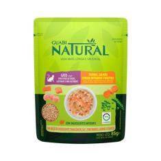 Ração Úmida para Gatos Adultos Guabi Natural Salmão e Frango 85g