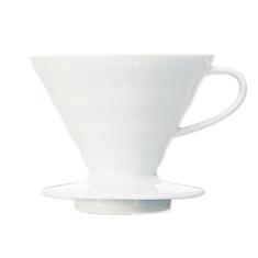 Suporte para filtro de café Hario V60, cerâmica, tamanho 02, branco
