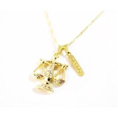 Colar Cordão Gargantilha Direito Advogada Placa Folheado