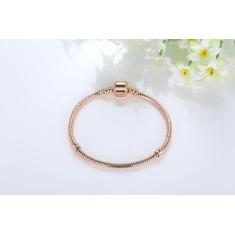 Pulseira para Berloque Banhado  Rose - JMH-sets, 17cm