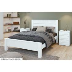 Cama De Casal Athenas Branco - Lopas