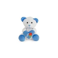 Urso De Pelúcia Beijos Azul 20 Cm Antialérgico - Ctx