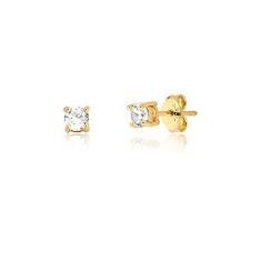 Brinco Ponto De Luz 4 mm Dourado