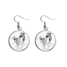 Dao Religion China Lao Tzu brinco pendente prata joia feminina