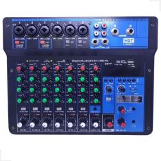 Mesa De Som 8 Canais Interface 24 Efeitos Bluetooth MXT 8t