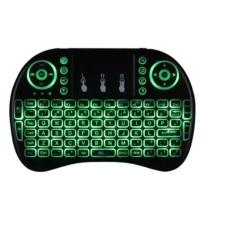 Mini teclado controle sem fio para tv smart luz led touchpad