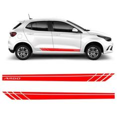 Faixa Lateral Fiat Argo 2018 2019 2020 2021 Adesivo Vermelho - SPORTIN