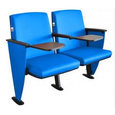 02 Cadeiras para Auditório com Prancheta Linha Viena Auditório Azul