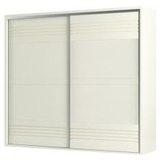 Guarda Roupa Casal 267cm 2 Portas De Correr 100% Mdf Tw603 Off White - Dalla Costa