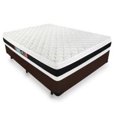 Cama Box Casal + Colchão De Espuma D45 - Castor - Black White Double F