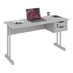 Mesa Escrivaninha Escritorio Home Office 2 Gavetas pés aço 100x53 Ecos