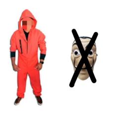 Fantasia La Casa de Papel Adulto Macacão Salvador Dali Festa Halloween