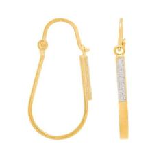 Brinco Rommanel Banhado Ouro Argola Oval Com Rhodium, 0