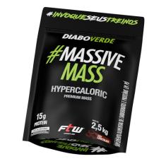 FTW Diabo Verde Massive Mass Hipercalórico com Carboidratos de Rápida Absorção e Proteínas, Suplemento Alimentar Pós-Treino em Pó, Alta Carga Energética, Sem Glúten – Refil 2,5kg (Sabor Chocolate)
