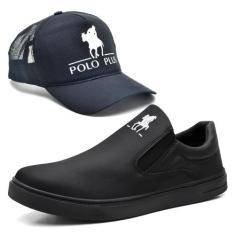 Kit Tênis Slip On Basico Hfast Shoes com Elástico Lateral Sola Borrach