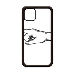 Desenho de linha padrão de gesto à esquerda para iPhone 11 Pro Max capa para Apple Mobile Case Shell