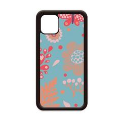 Capa Blue Leaves Flower Plant Paint para iPhone 11 Pro Max para Apple Mobile Case Shell