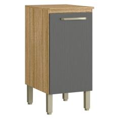 Balcão de Cozinha Ametista 1 Porta 40 cm Freijó Gris - Kits Paraná