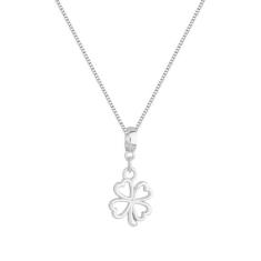 Colar Pingente Trevo de 4 Folhas Banhado a Prata 925 - Work Semijoias,