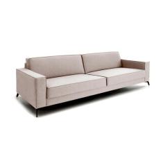 Sofá 3 Lugares Angelo Linho Bege 240 cm - Modern