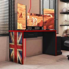 Mesa Gamer Escrivaninha 1 Gaveta DRX 9000 Móveis Leão