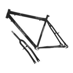 Quadro de Bicicleta Aro 26 Ultra Bikes em Aço Carbono com Garfo, Preto