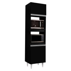 Paneleiro Torre Quente Para Cozinha 02S Ruth 56Cm Preto