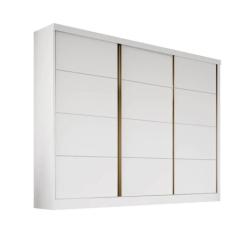 Guarda-Roupa Casal 3 Portas Bergamo-Branco Bianchi
