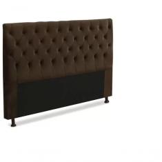 Cabeceira Cristal 1,60 Cm Para Cama Box Queen Suede Marrom