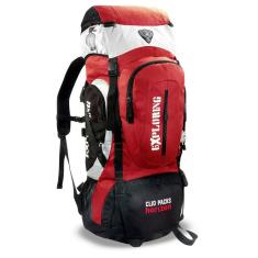 Mochila Camping 70 Litros Trilha Impermeável vermelha