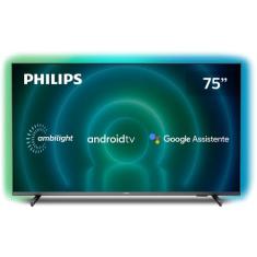 Smart TV 75" 4K Ambilight 75PUG7906/78, Android, Comando de Voz, Dolby Vision/Atmos, VRR/ALLM, Bluetooth 5.0