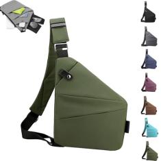 ocalil Bolsa de viagem antifurto, bolsa tiracolo antirroubo, bolsa tiracolo de viagem para mulheres e homens, Verde