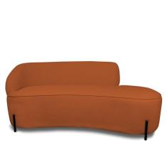 Sofá 4 Lugares Orgânico 220cm Pé Ferro Pto Morgan Bouclê L01 - D`rossi Cor Terra