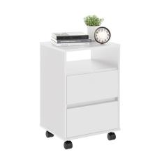 Mesa De Cabeceira Com Rodízios Nadi Branco