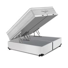 Cama Box Com Baú Queen + Colchão De Molas Ensacadas - Ortobom - Freedo