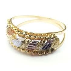 Anel em Ouro Tricolor 18k Simple Cororato, 19