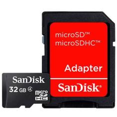 Cartão de memória Micro sd Sandisk 32GB + Adaptador