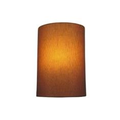 Arandela Meia Cana Retro Cúpula Tecido 25/18x10 cm, Vivare Iluminação, Arandela Parede2003 LP, Palha, Média