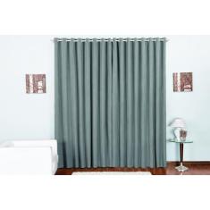 Cortina Duda Para Varão Simples 4 Metros x 2,80 Tecido Oxford Cinza - 