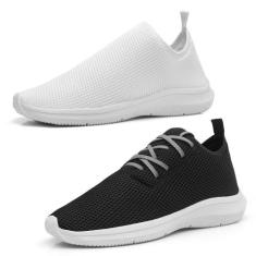 Kit 2 Tênis Masculino Leve Moderno Academia Confortavel - EXP, 40, Bra