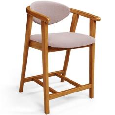 Banqueta Baixa Para Cozinha Sala de Jantar Bancada Cecília L02 Bouclê 