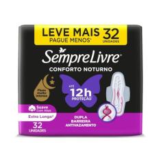 Sempre Livre Absorvente Externo Noturno Plus Noite e Dia Suave 32un Embalagem pode variar