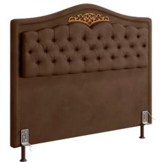 Cabeceira Holanda 1,95 Para Cama Box King Size Chocolate Veludo