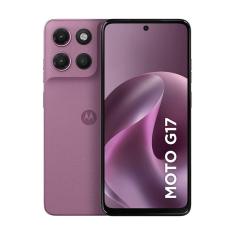 Smartphone Motorola Moto G17 128GB - Rosa, 12GB (4GB RAM + 8GB RAM Boost), Câmera 50MP e Tela 6,7"