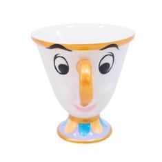 Xícara 200ml Formato Chip Bela E A Fera Disney Cor Branco