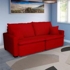 Sofá Cama Tóquio Com Almofadas Soltas 2.20m - Sofisticato, verme