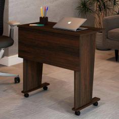 Mesa Escrivaninha Dobrável Alpes com Rodízio Rústico - Panorama Móveis