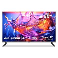 HQ Smart TV LED 50" 4K 3 HDMI 2 USB WI-FI Android 11 Design Slim