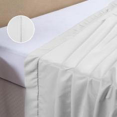 Jogo Cama King Size Macio 4 Peças Percal 600 Fios Branco - Casa Home
