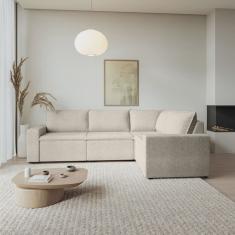 Sofá Modular de Canto 4 Módulos Zen Cabecasa Madeiramadeira